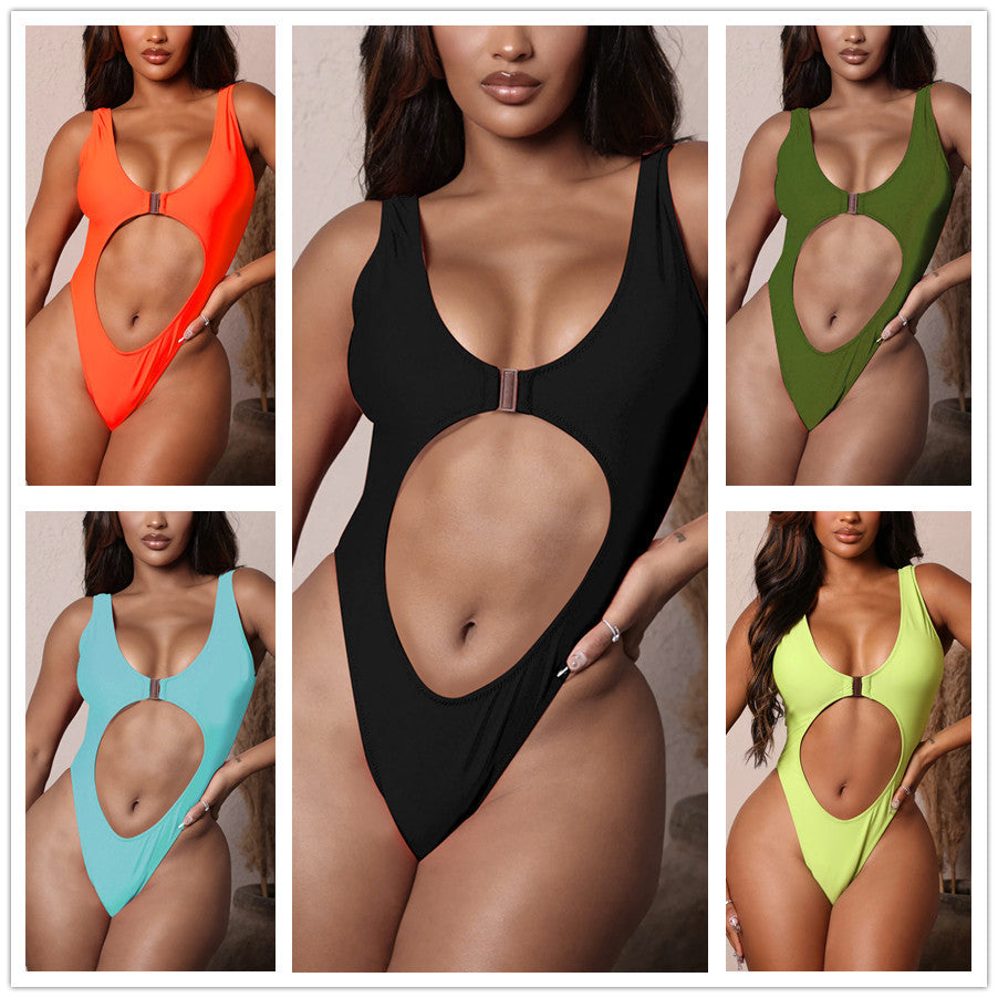 Dame Cut-Out Dyb V Badedragt Stilla