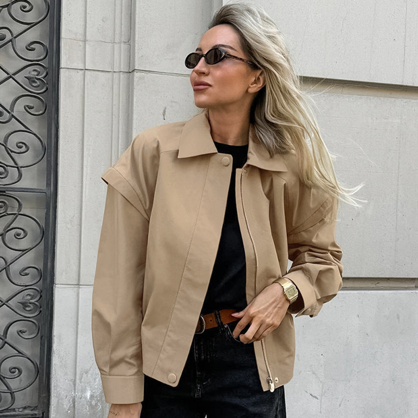 Dame afslappet oversized jakke med moderne snit og praktiske lommer Stilla