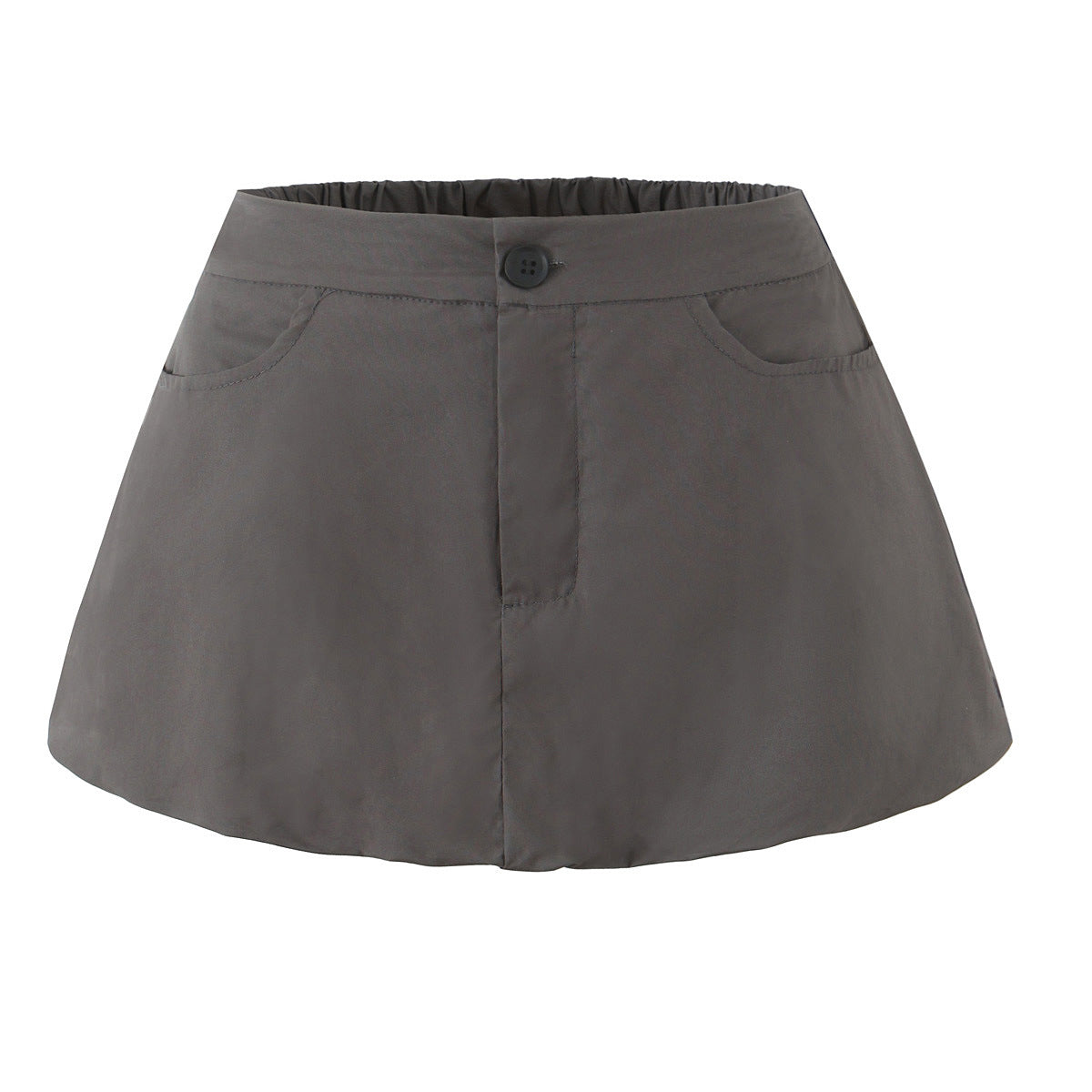 Dame afslappet A-linje nederdel med praktiske lommer og elastisk talje Stilla