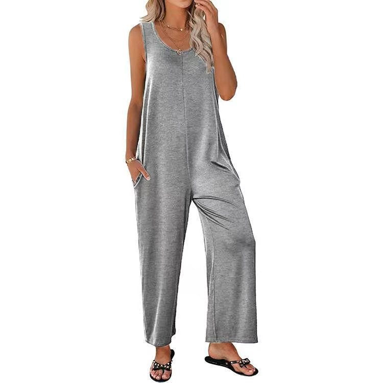Kvinder Fritid Vidde Jumpsuit Stilla
