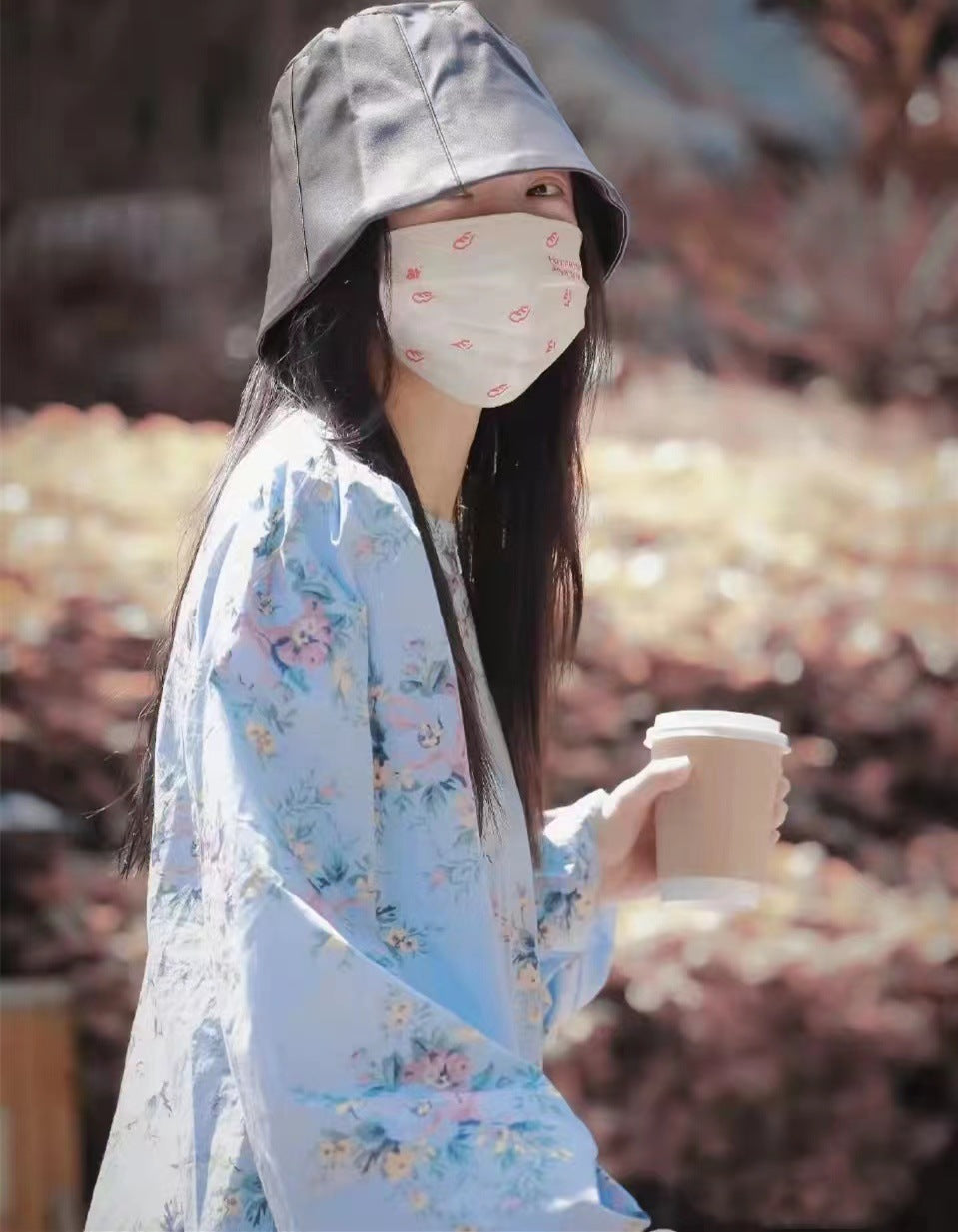 Dame Elegant Blomstret Kjole med Puffærmer Stilla