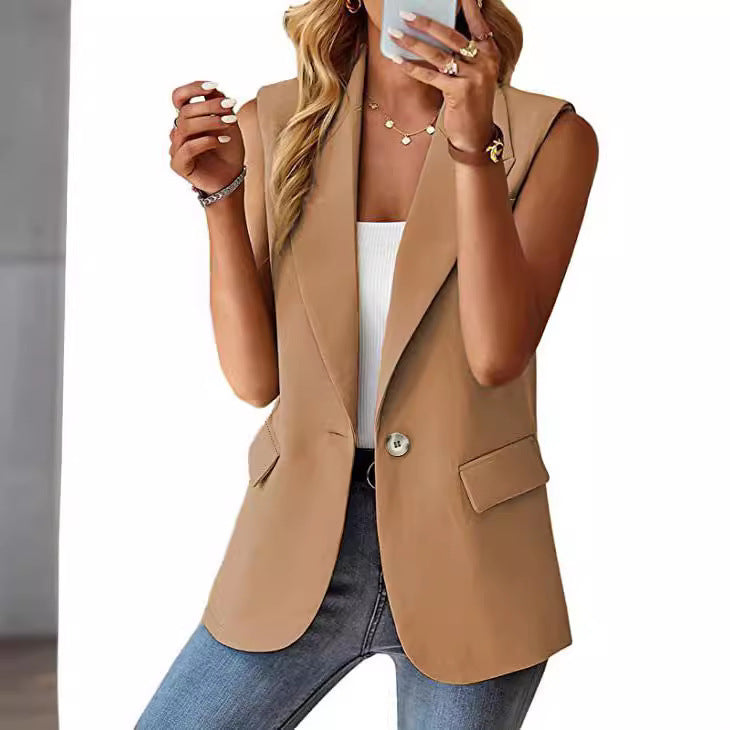 Dame Ærmeløs Skræddersyet Blazer Stilla