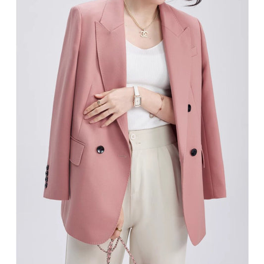 Dame elegant dobbeltknap-blazer med moderne accenter og praktiske lommer Stilla