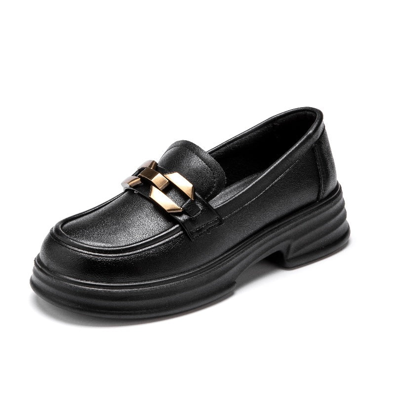 Dame Elegant Chunky Loafers med Metallic-Accent Stilla