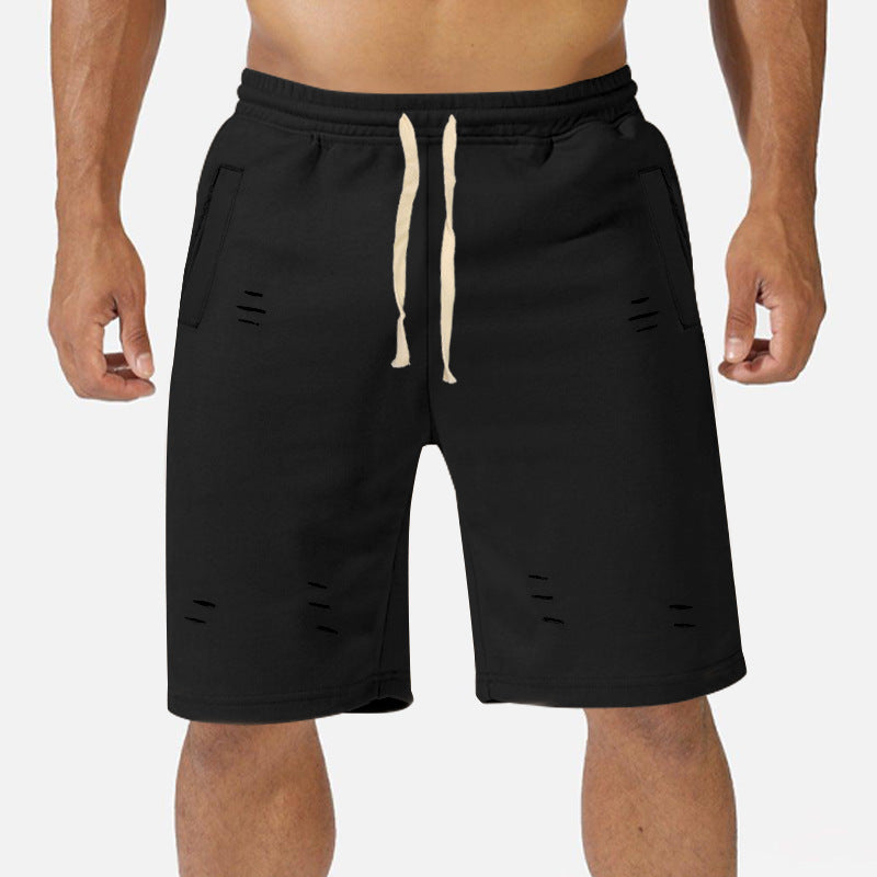 Herre bomulds-shorts med justerbar talje og stilfulde accenter Stilla