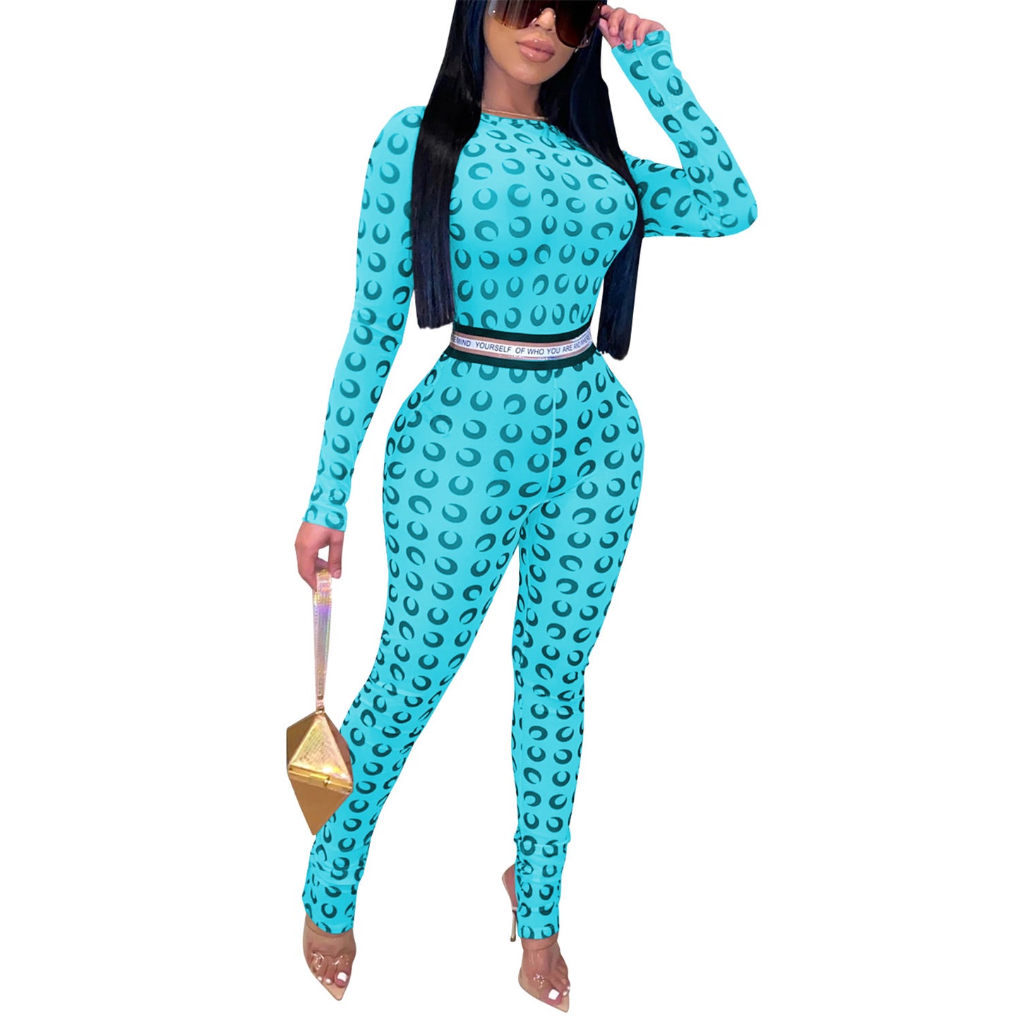 Dame Sporty Jumpsuit med unikt mønster og tætsiddende pasform Stilla