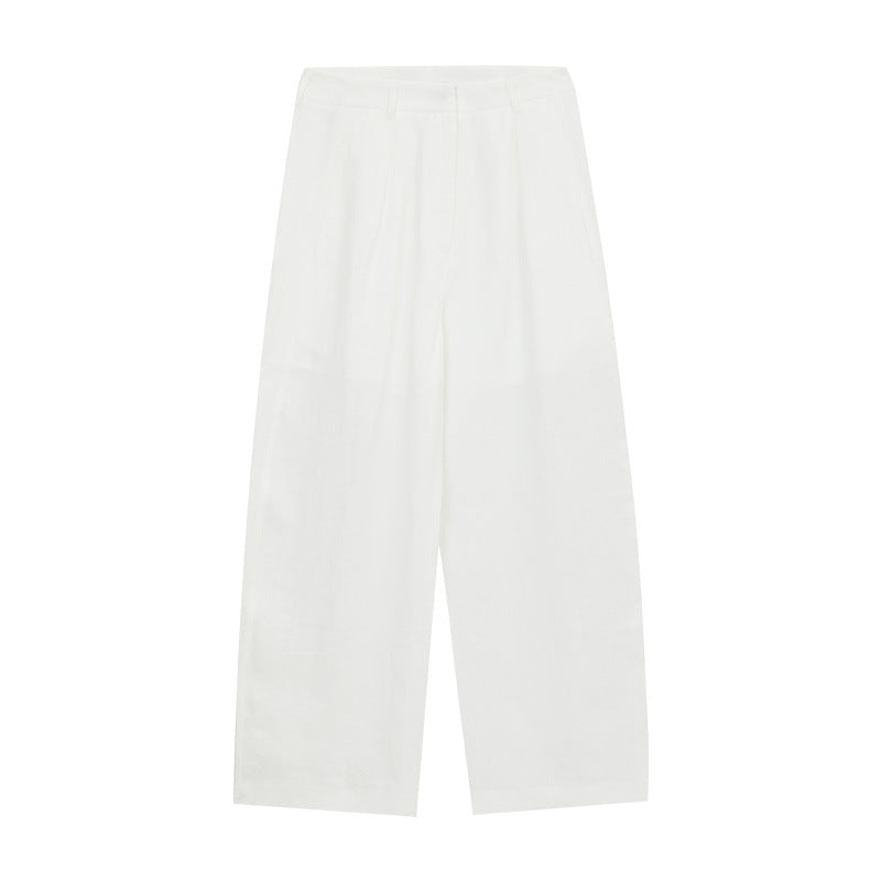 Dame elegant Culotte-bukser med højt foldedesign og løs pasform Stilla