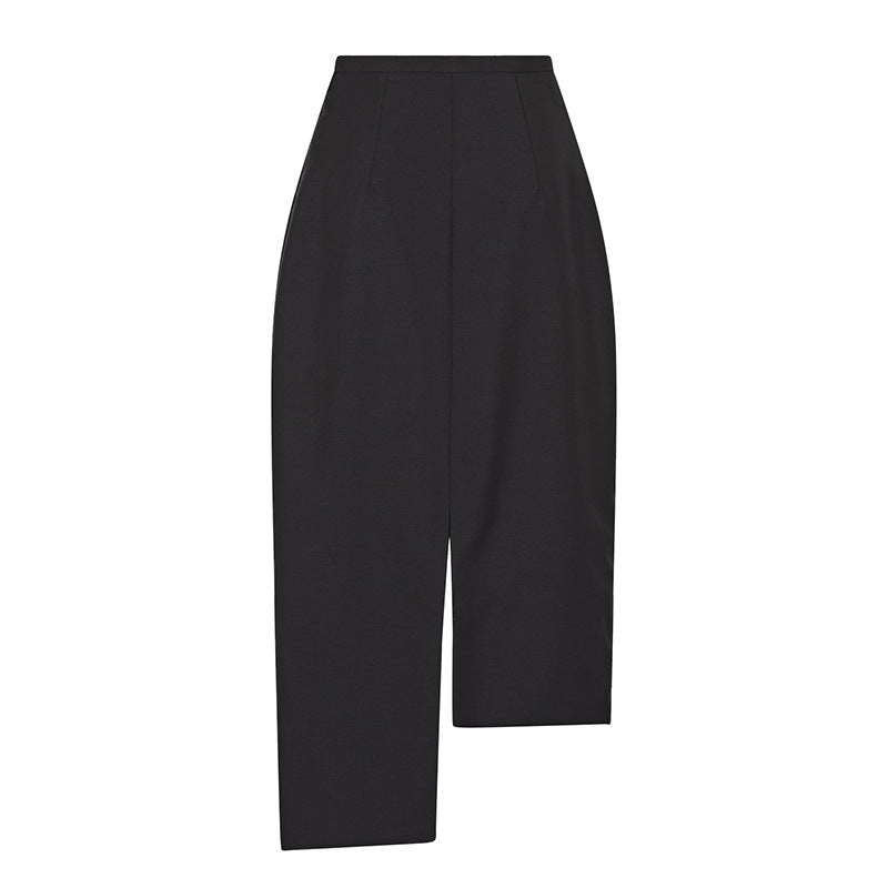 Dame elegant Culotte med høj talje og asymmetrisk snit Stilla