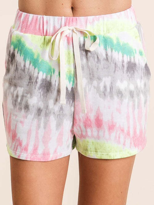 Dame behagelige og afslappede sweatshorts med fashionabel batikmønster Stilla