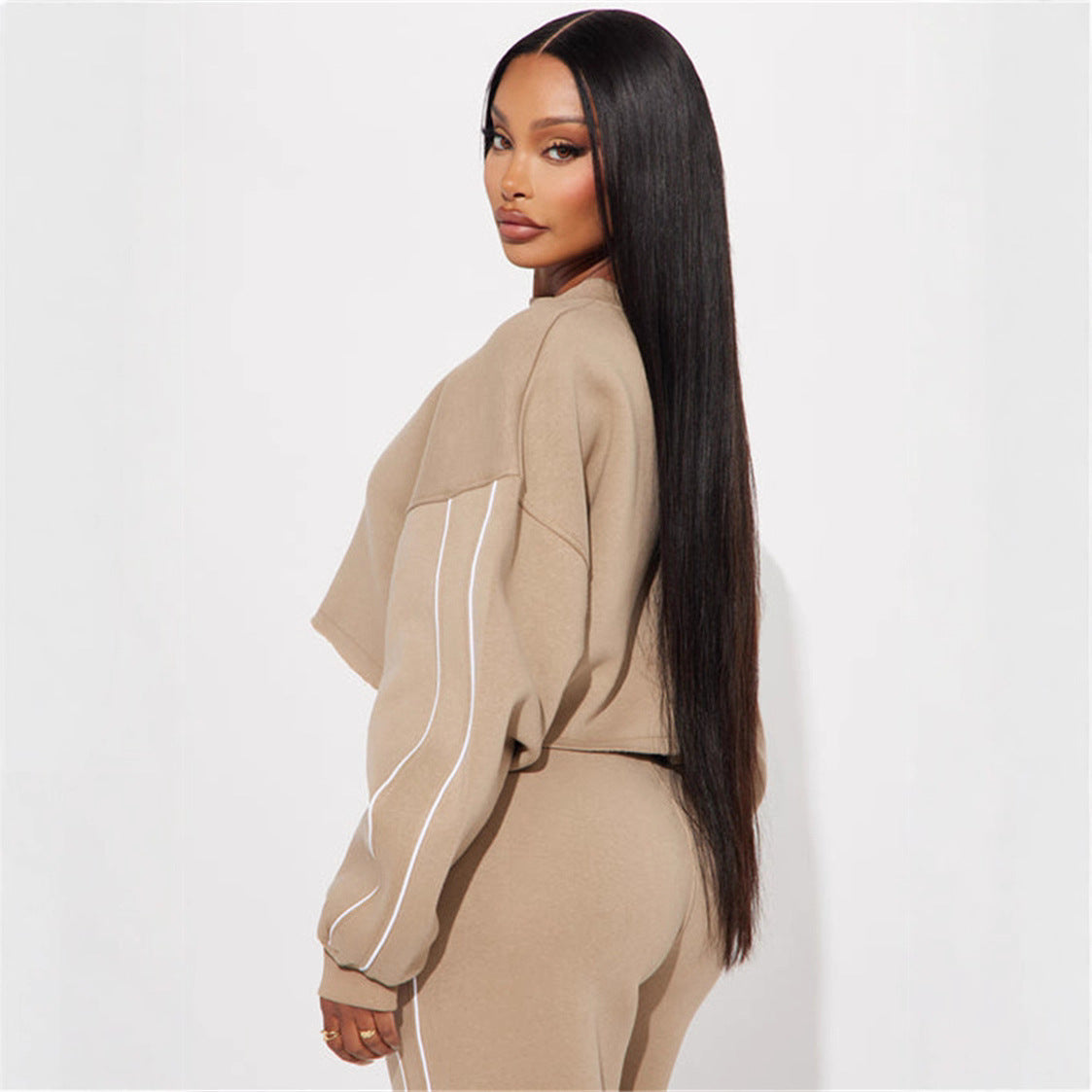 Dame afslappet Crop-Top Hoodie Stilla