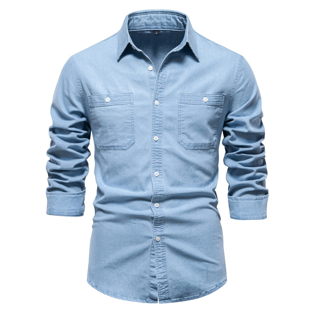 Herre Denim Skjorte Stilla