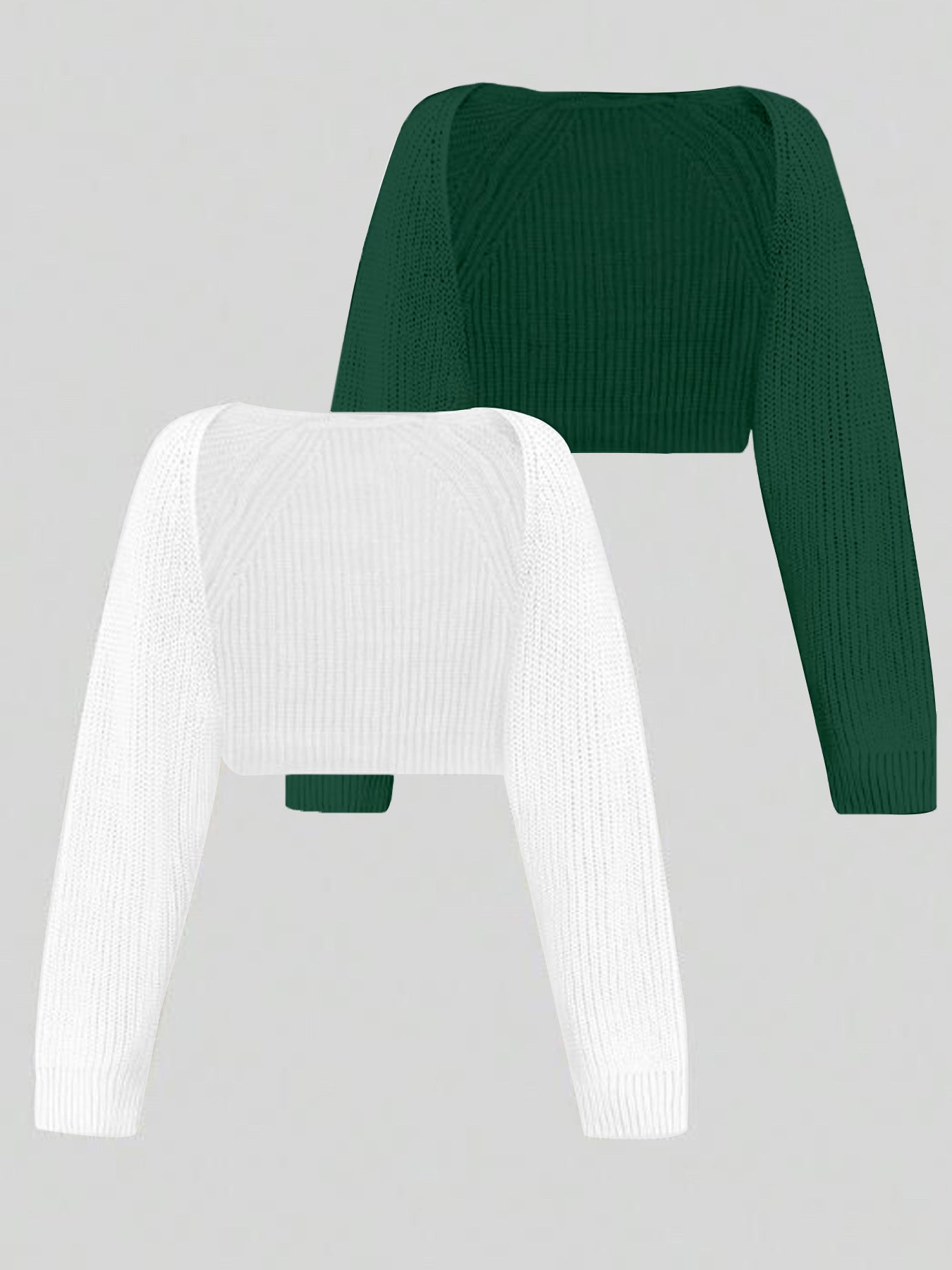 Dame cropped strikoverdel med dropped shoulders og fint ribmønster Stilla