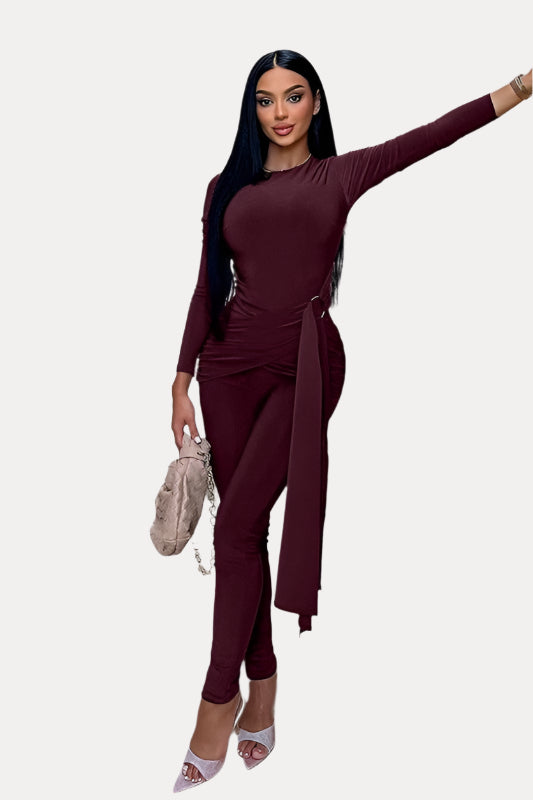 Stilla | Slim Fit Strop Bag Zip Jumpsuit