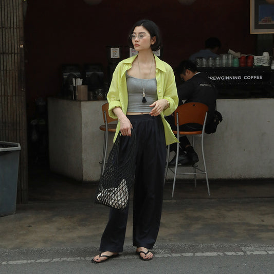 Dame afslappet kortærmet skjorte lavet af behageligt bomuld med relaxed fit Stilla