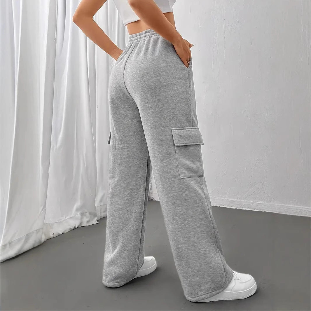 Dame afslappet Cargo-bukser med elastisk talje og praktiske lommer Stilla