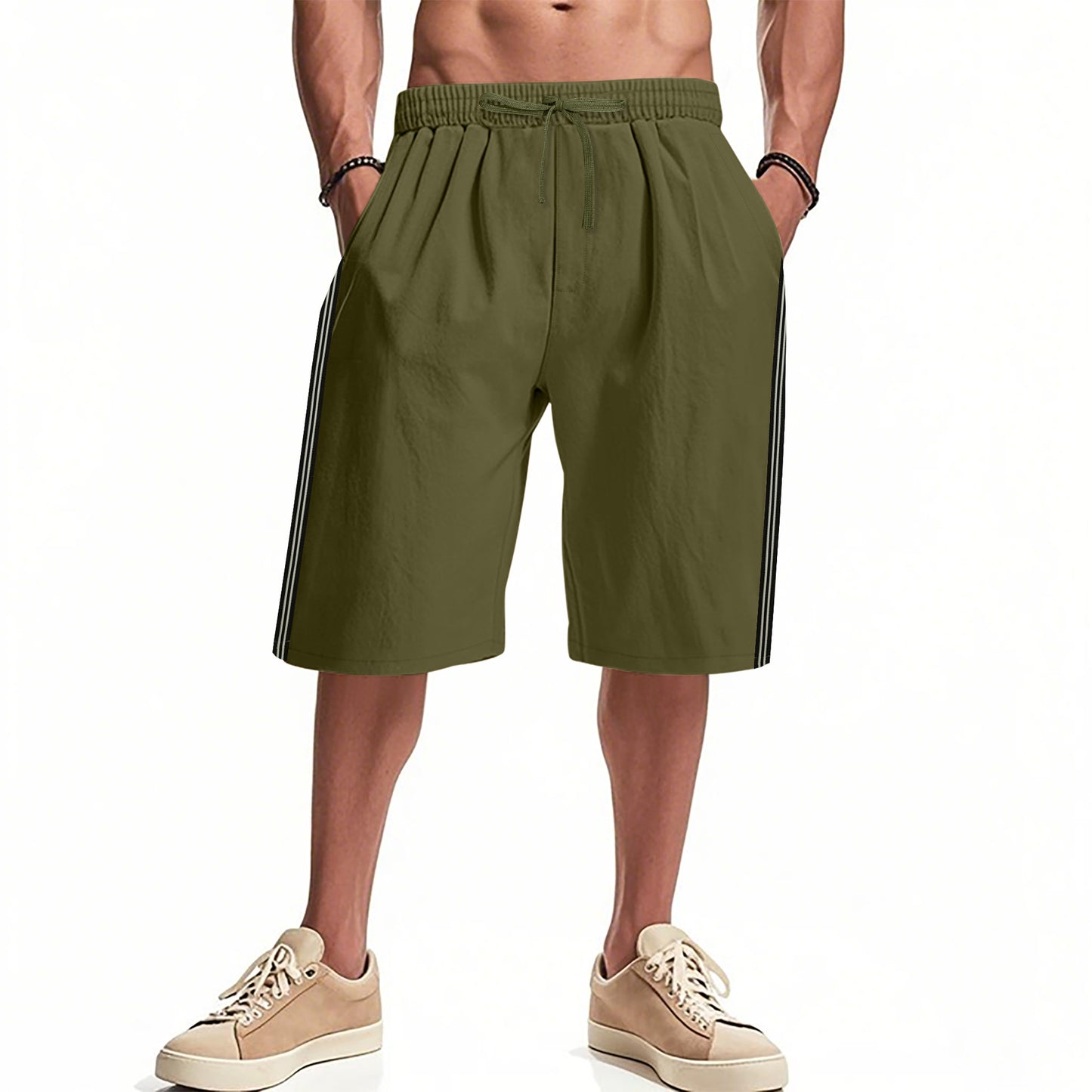 Herrer afslappede sportshorts med sidebånd Stilla