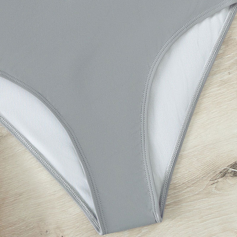 Dame Cut-Out ensfarvet badedragt Stilla