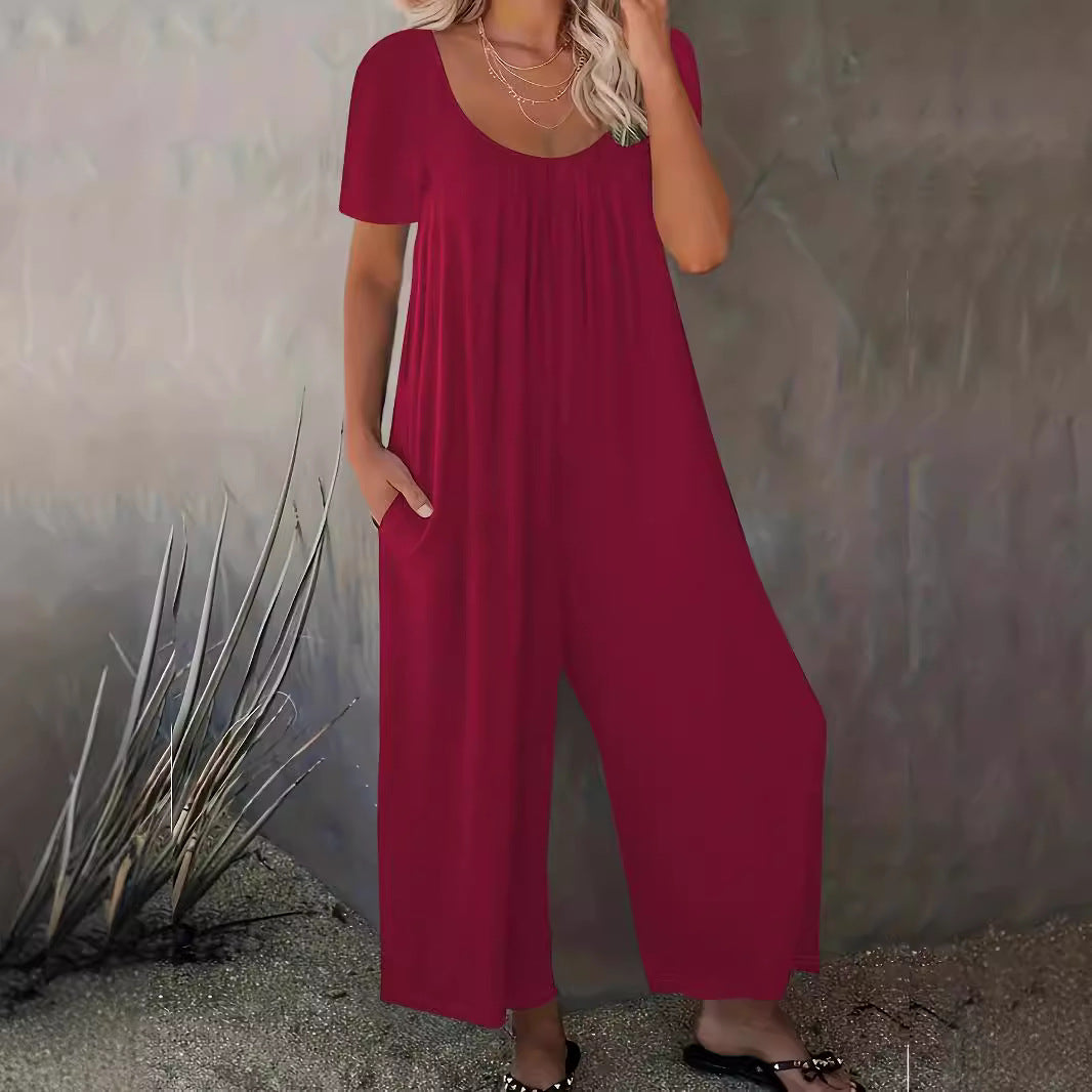 Dame Casual Jumpsuit med løs pasform og praktiske lommer Stilla