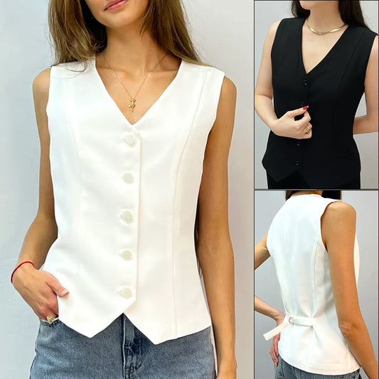 Dame Snedersyede Elegante Vest Stilla