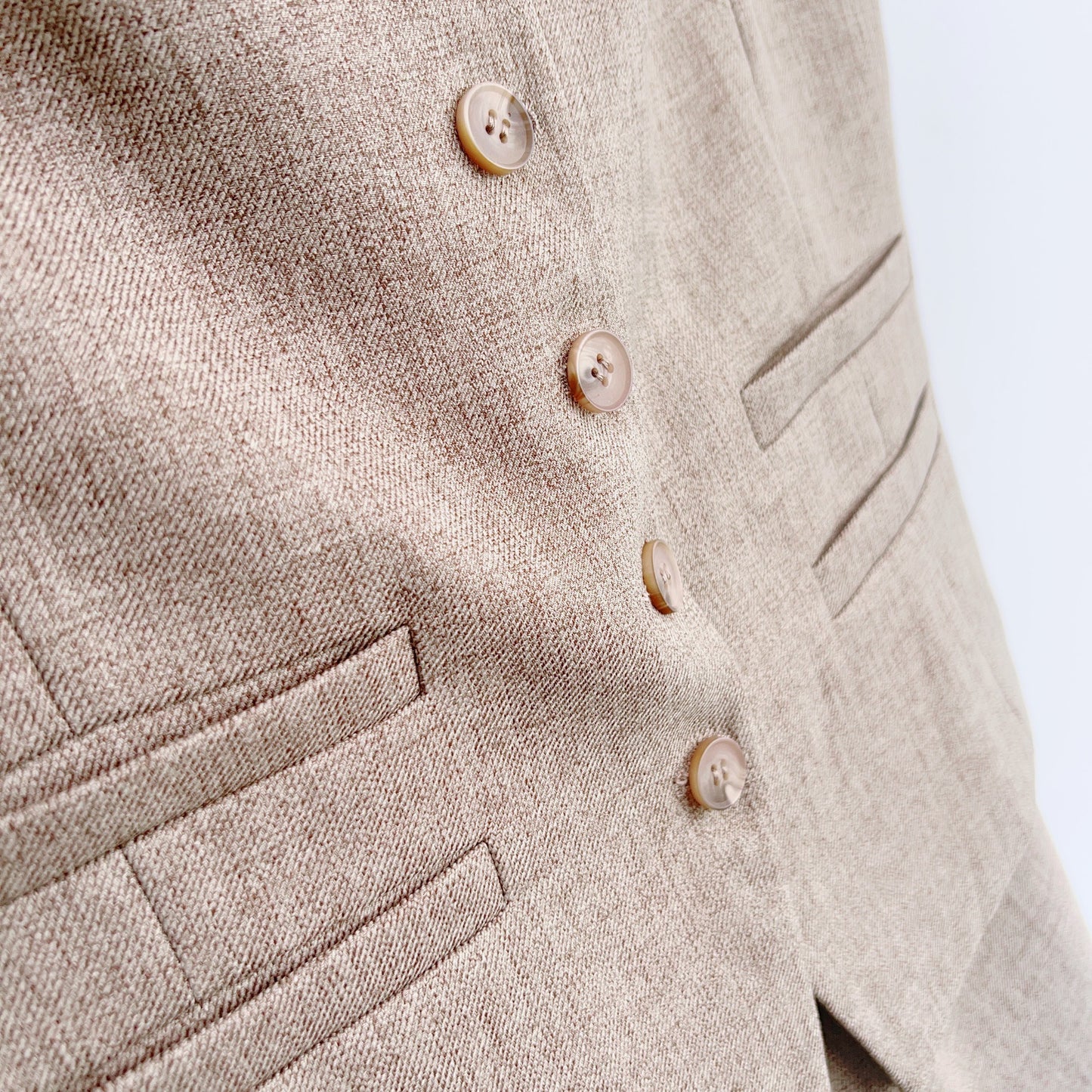 Dame elegant jakkesæt med figursyet vest og bredt bukseben Stilla