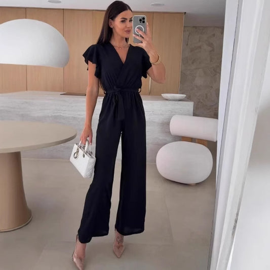 Dame Elegant Flæseudskæring Jumpsuit Stilla