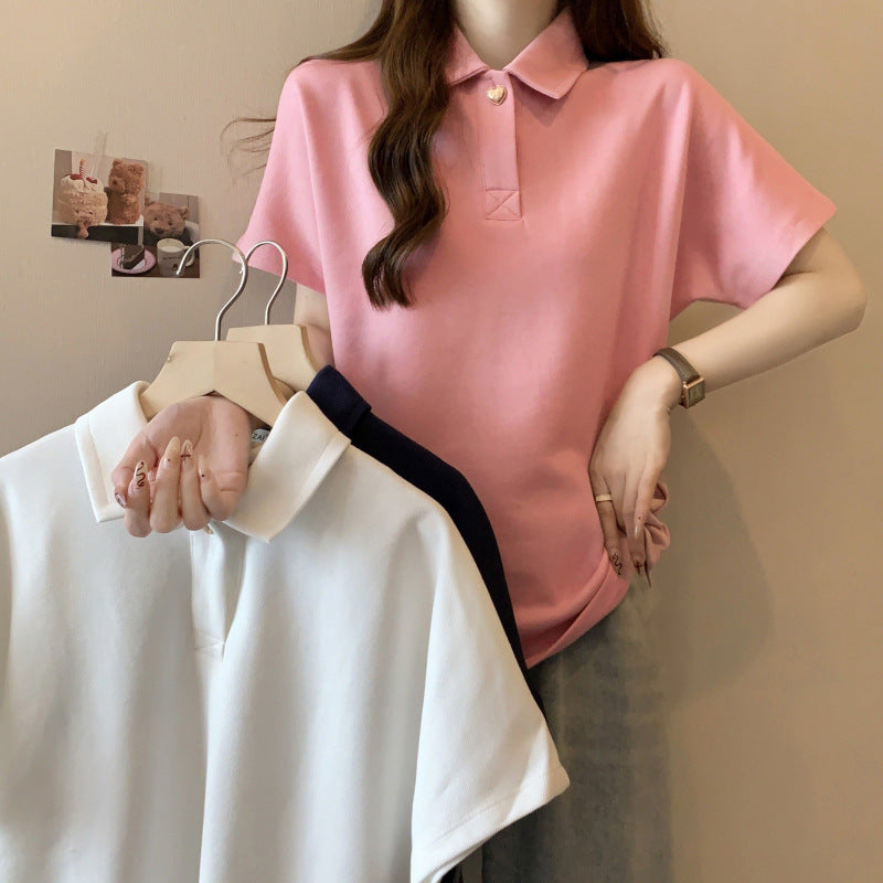 Femme Polo Stil Løs Pasform Top Stilla