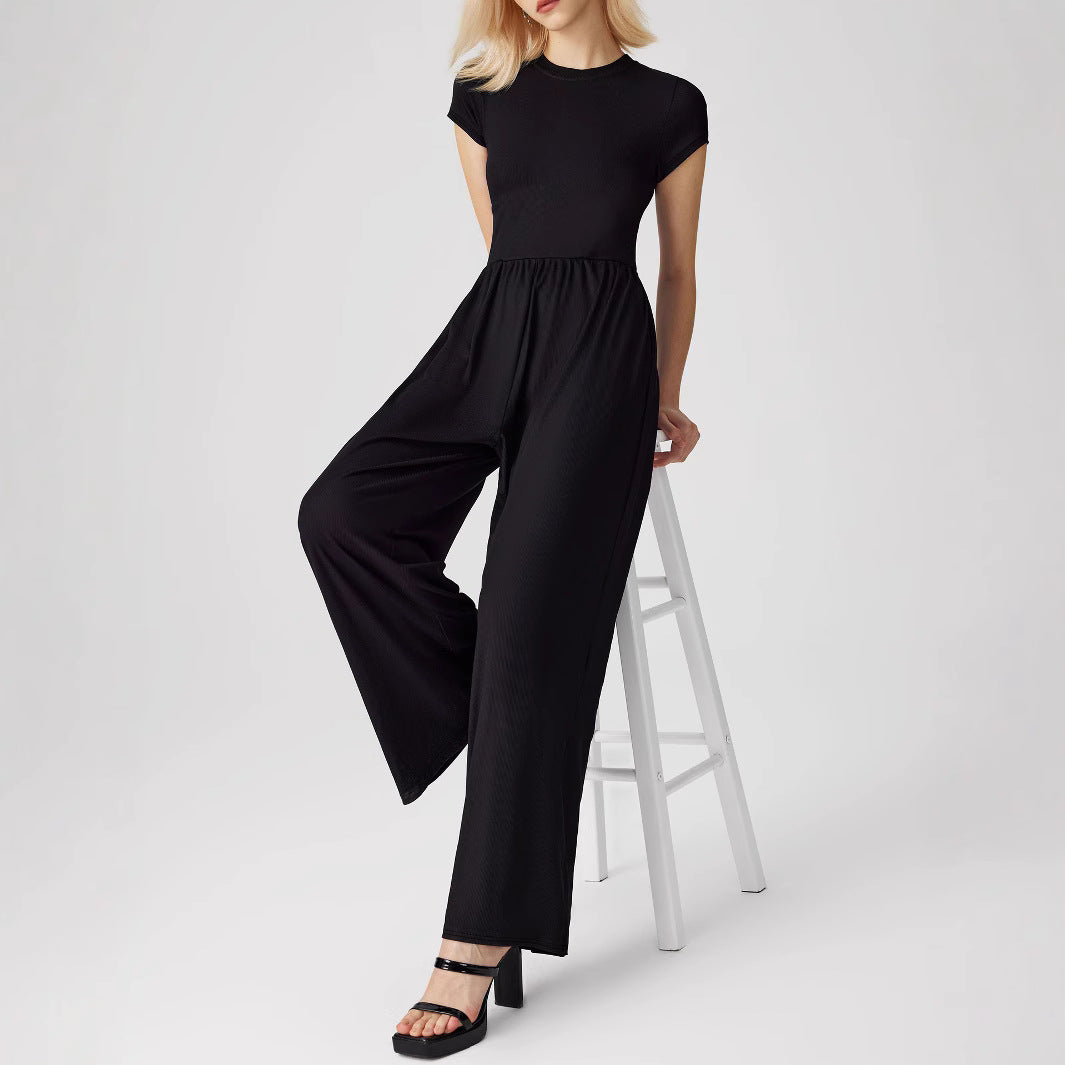 Dame Elegant Jumpsuit med bredt ben Stilla