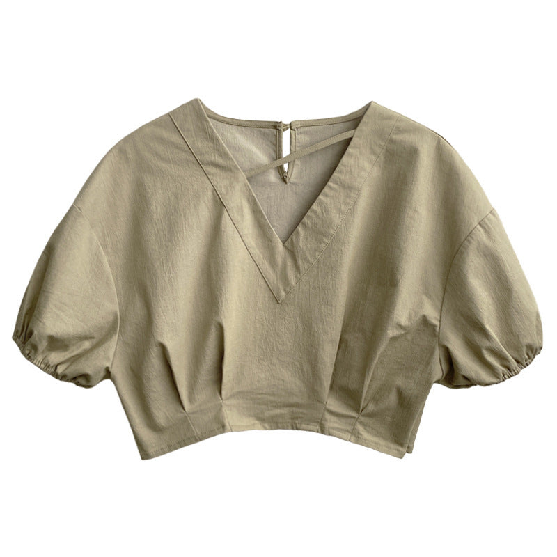 Dame cropped top med bred pasform og moderne detaljer Stilla