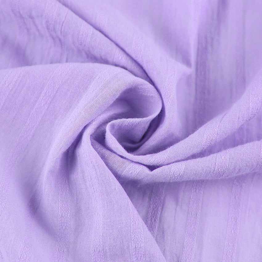 Dame afslappet skjortekjole med sidelommer og flæser Stilla