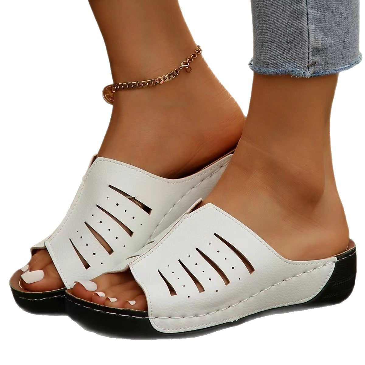 Dame Åbne Clogs med åndbare remme og skridsikker sål Stilla