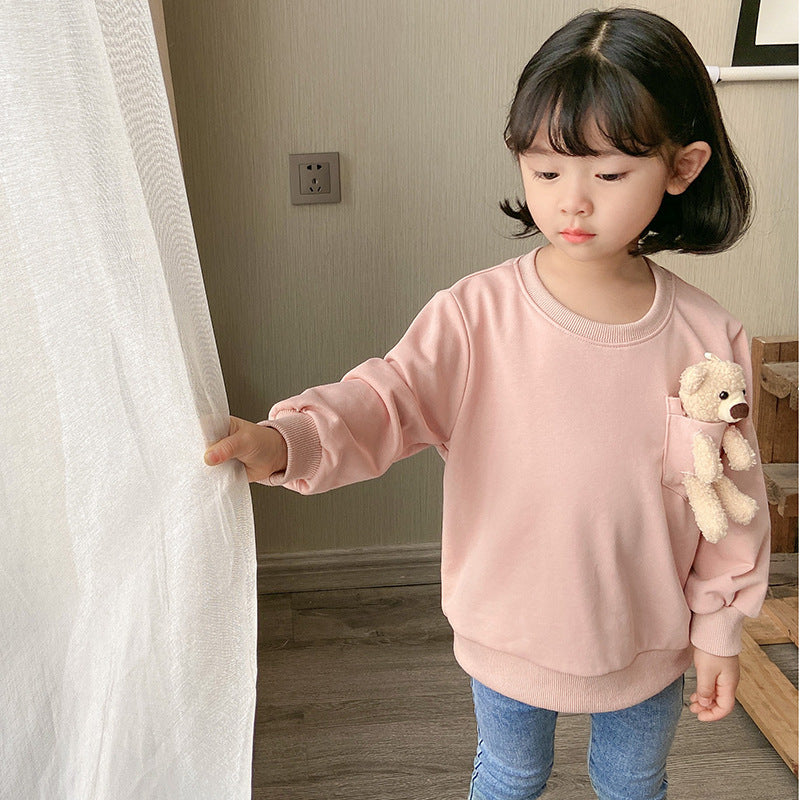 Børne Sweatshirt med adorabelt Teddy Bjørn Design Stilla