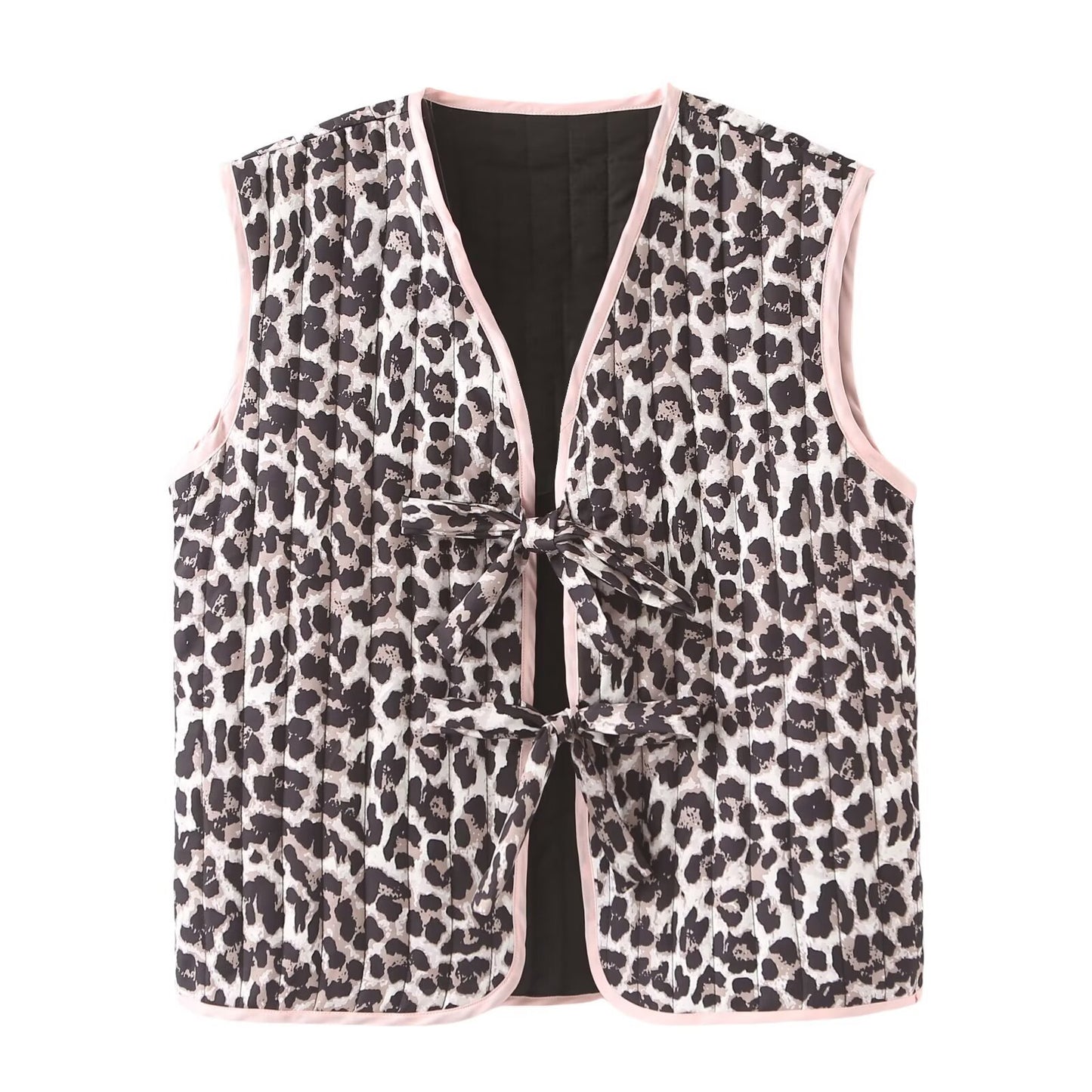 Femme quiltet ærmeløs Animal Print vest Stilla