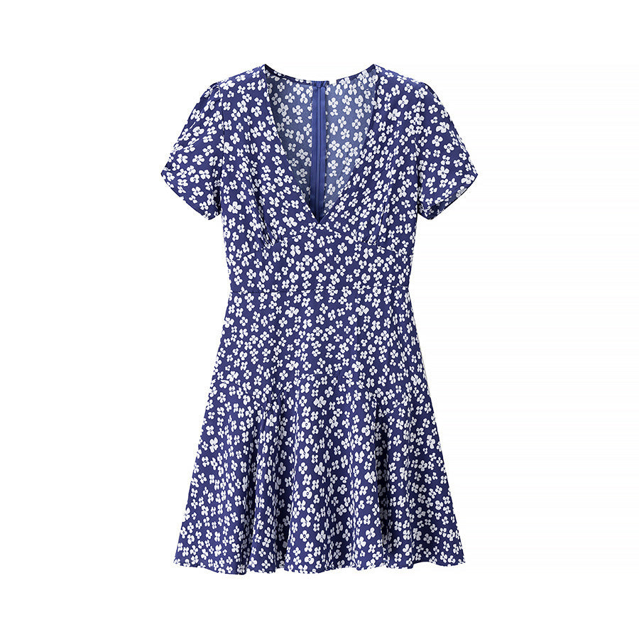 Dame sommerkjole med blomsterdesign og legende snit Stilla
