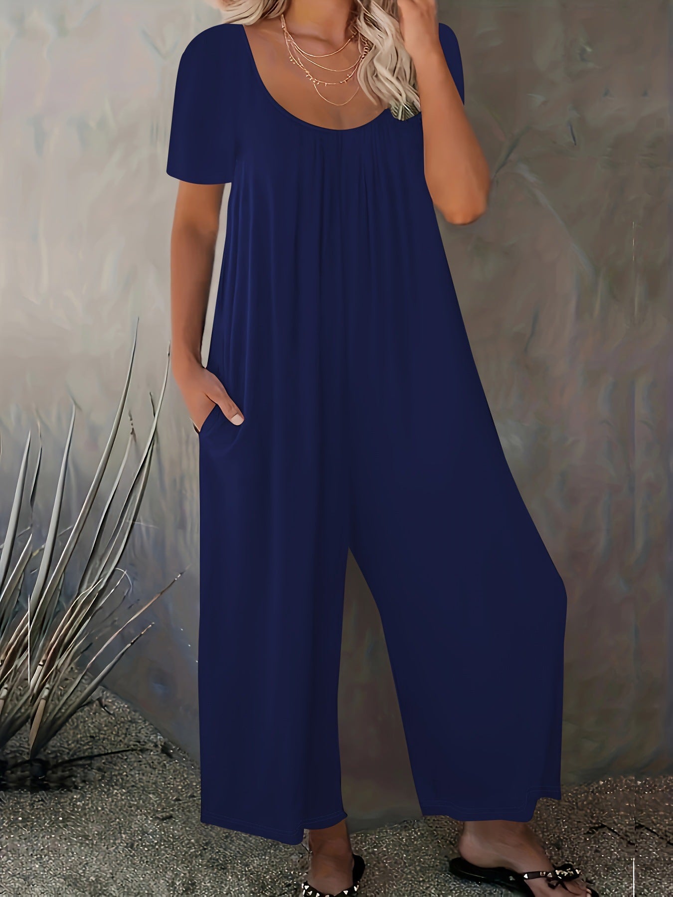 Dame Casual Jumpsuit med løs pasform og praktiske lommer Stilla
