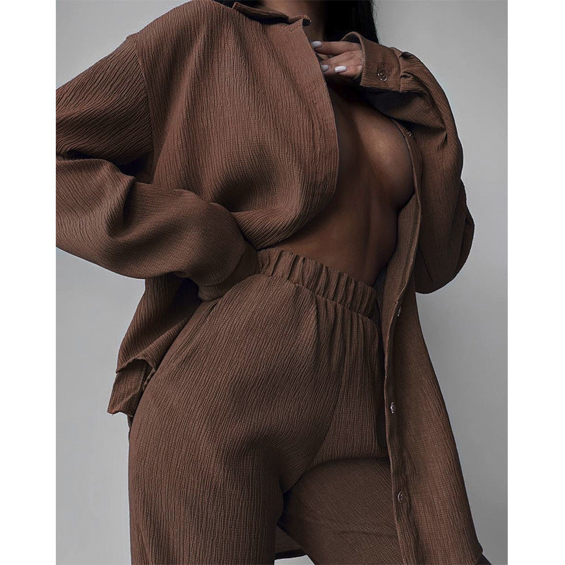 Dame Elegant Jumpsuit med V-hals og bredt ben Stilla