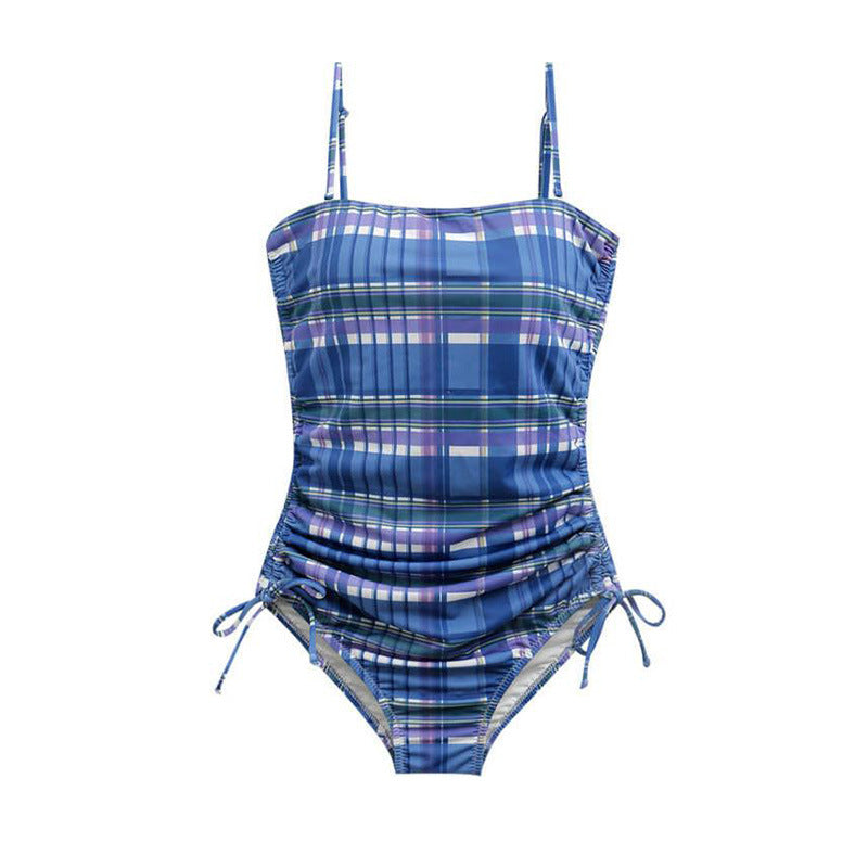 Dame elegant én-delt badedragt med raffinerede folder og justerbare stropper Stilla