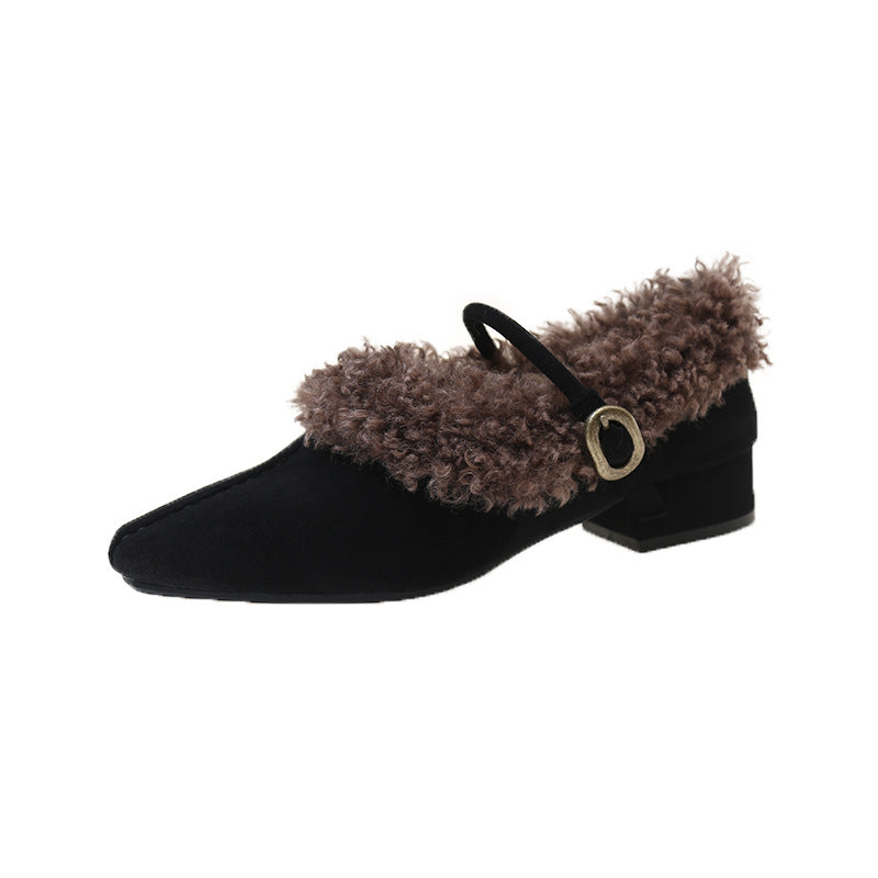 Femme Komfortable Faux Fur Hjemmesko Stilla