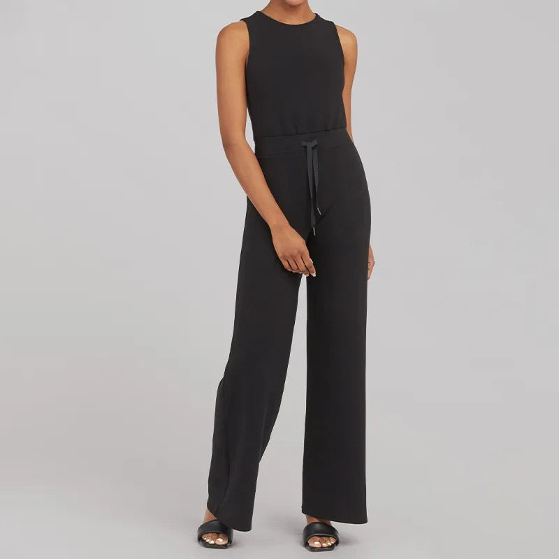 Dame Elegant Jumpsuit med bredt ben og taljestrop Stilla