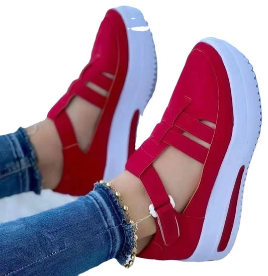 Dame Sporty Slip-On Sneakers med elastiske stropper og skridsikker sål Stilla