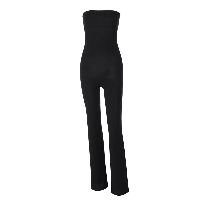 Dame Elegant Jumpsuit med smalle stropper og figursyet skæring Stilla