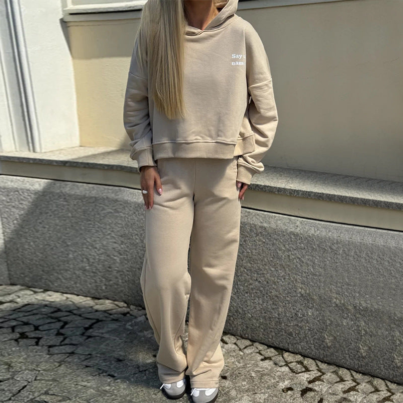 Dame afslappet hoodie og løstsiddende joggingbukser Stilla