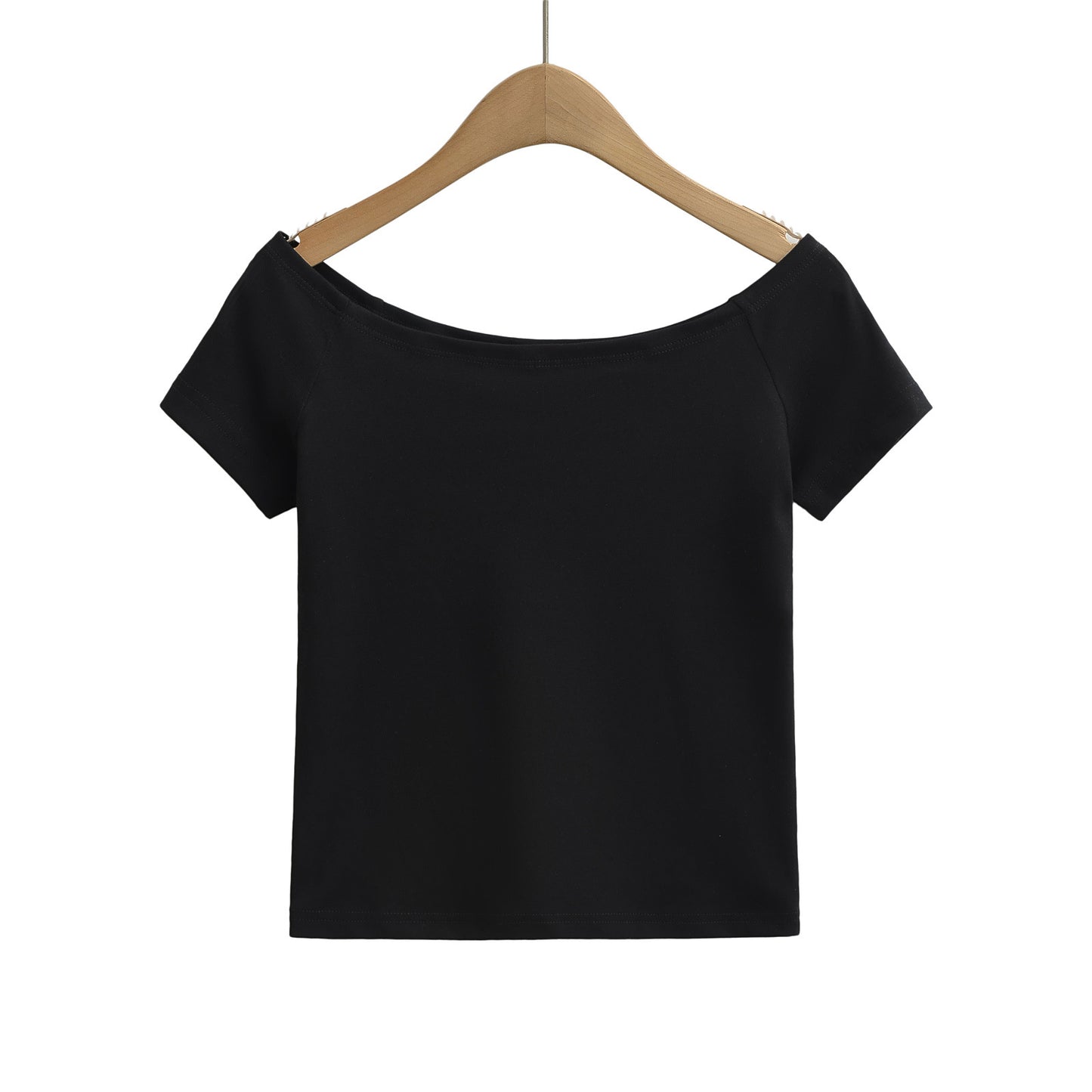 Dame afslappet Off-Shoulder T-shirt lavet af høj kvalitets bomuldsblanding Stilla