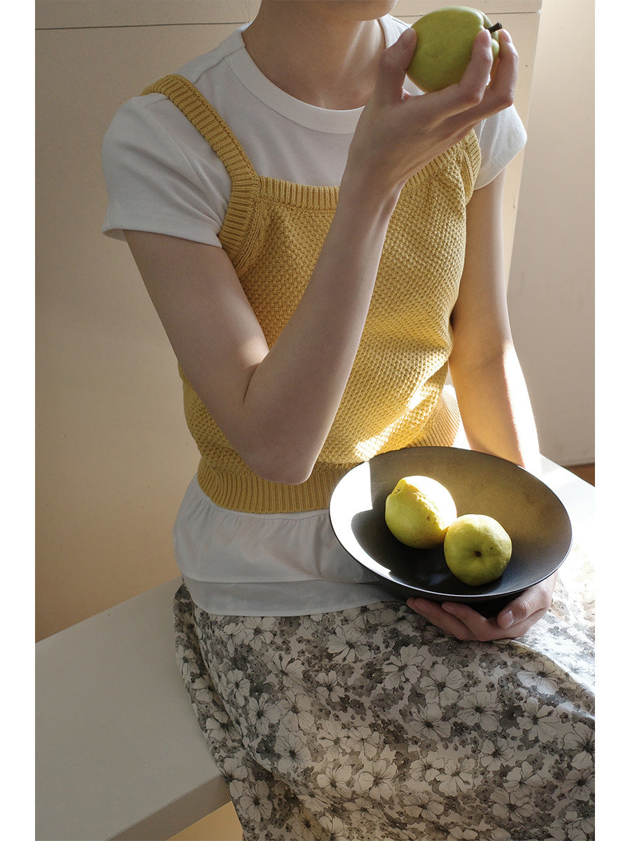 Dame afslappet kombination af ærmeløs top og flydende maxiskørt med blomster mønster Stilla