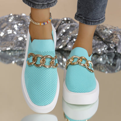 Dame Mode Sneakers med glitrende kæde dekoration Stilla