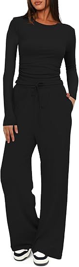 Dame Komfortabel Jumpsuit med bred ben og praktisk bælte Stilla