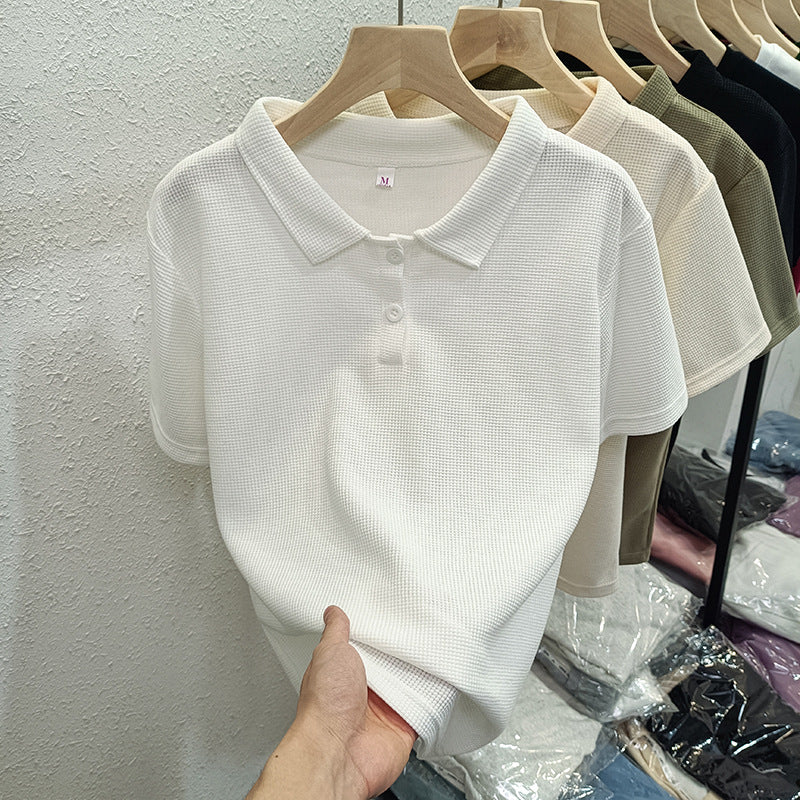 Femme Classic Polo-Shirt med struktureret stof Stilla