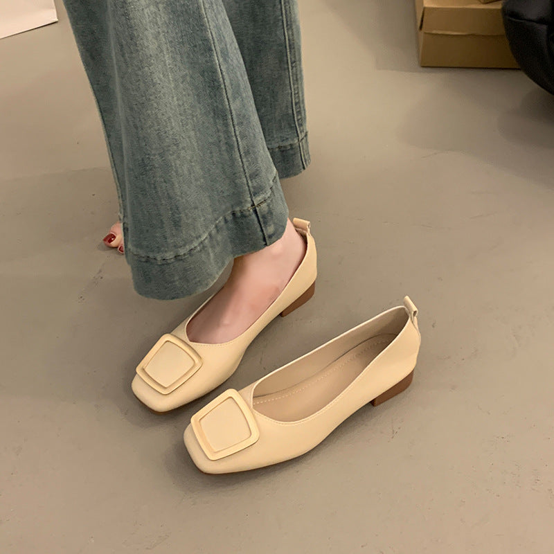 Dame Elegant Flade Sko med Dekorativ Spænde-Detalje Stilla