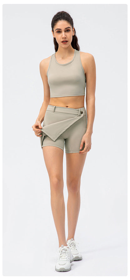 Stilla | Brocade Culotter Nude Feel Yoga Dance Løbeskørt Fitness Shorts