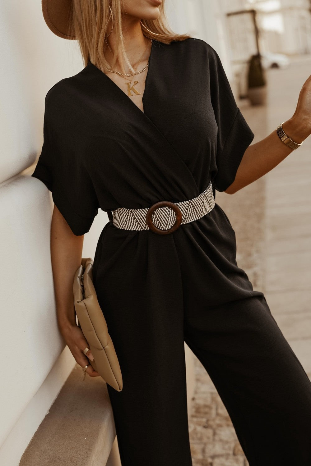 Stilla | Faux Wrap Bred Ben Jumpsuit