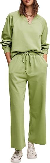 Damer komfortabel V-udskæring jumpsuit med bredt ben og elastisk talje Stilla